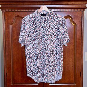 Bonobos Men’s Floral Short Sleeve Cotton Button-Down Shirt Standard Fit M